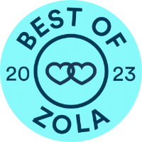 badge for best of Zola wedding photographer in 2023